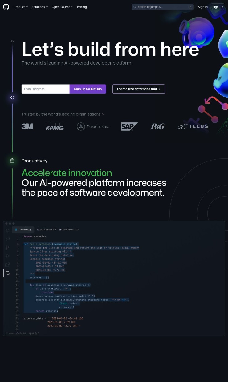 Github — website design on Landdding