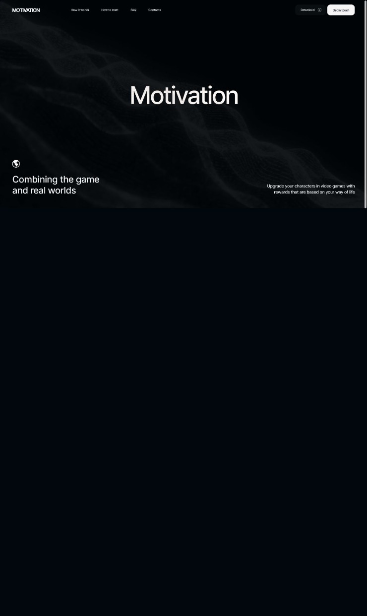 Motivation — website design on Landdding