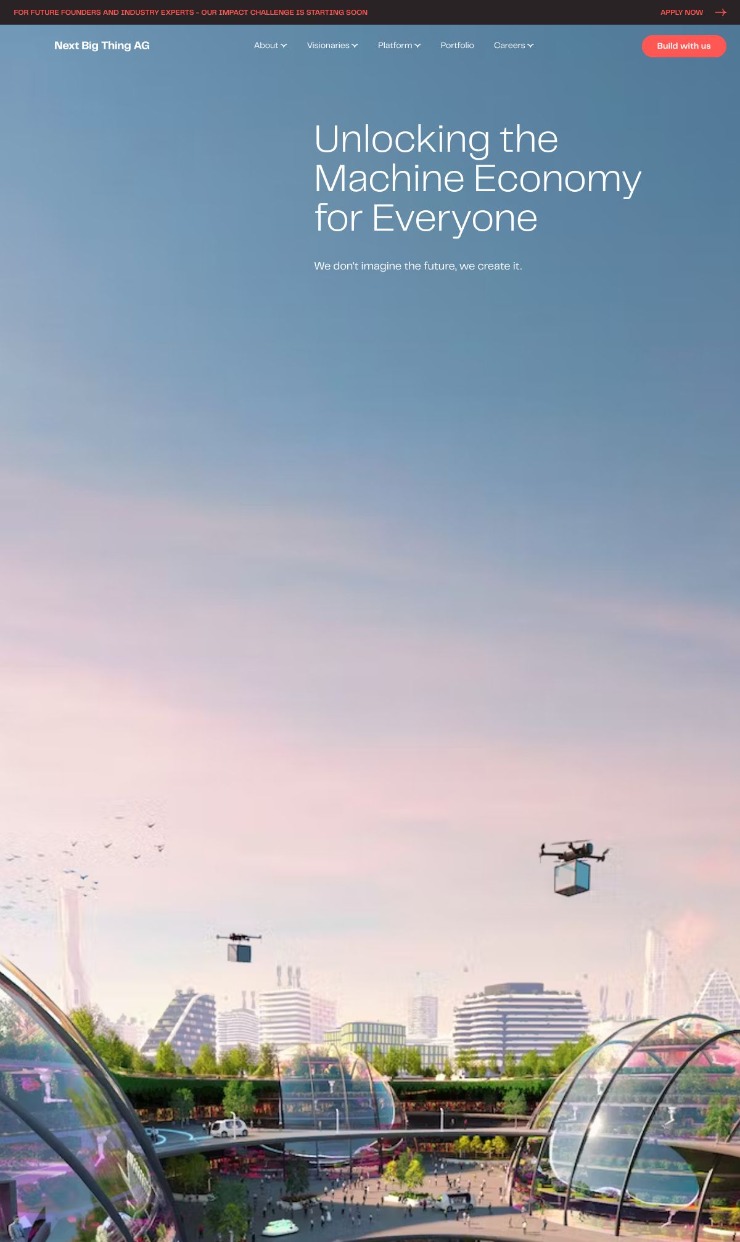 Next Big Thing — website design on Landdding