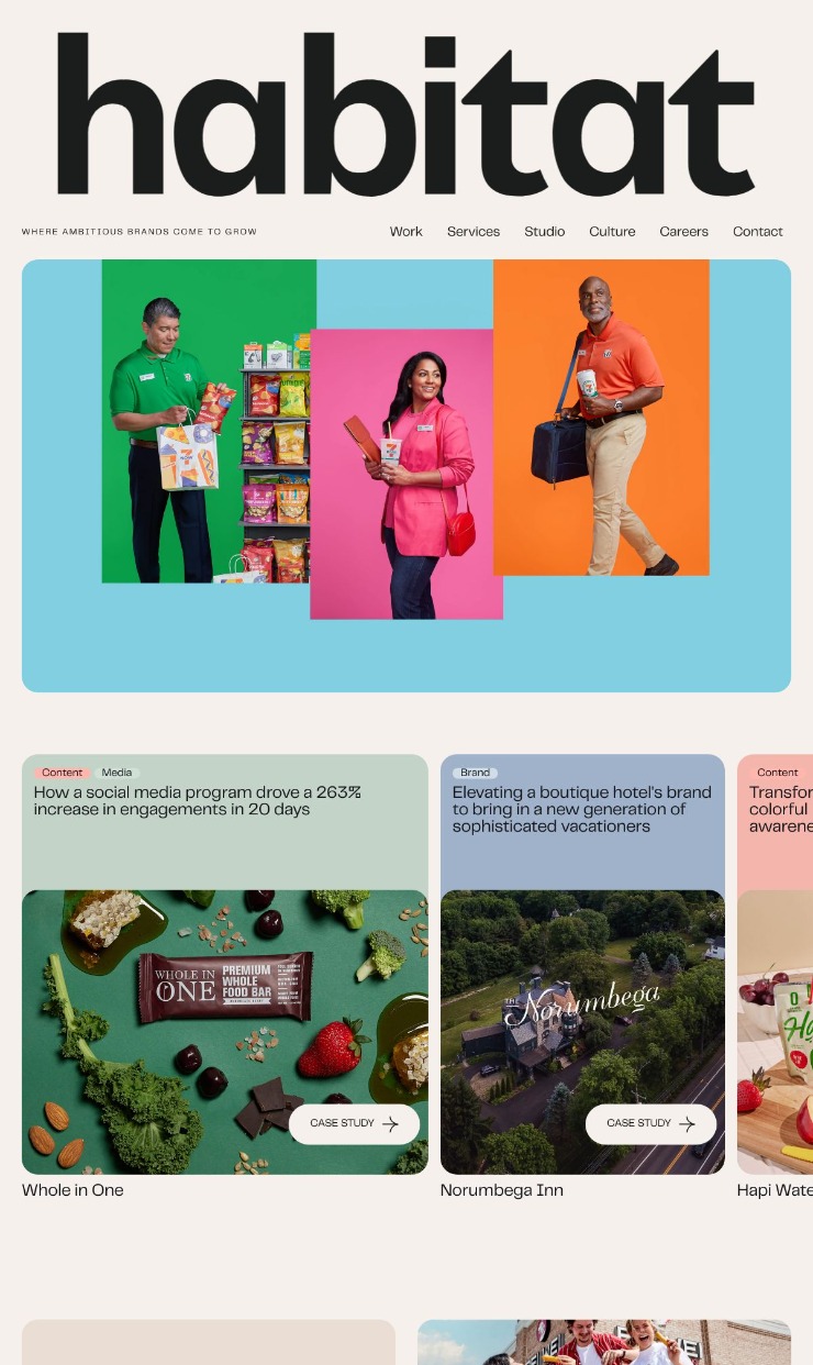 Agency Habitat — website design on Landdding