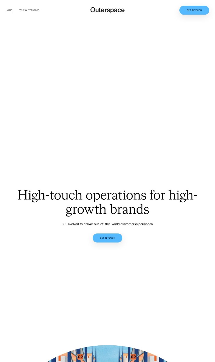 Outerspace — website design on Landdding