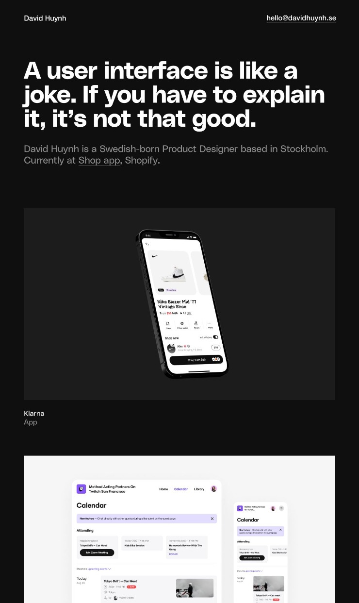 David Huynh — website design on Landdding
