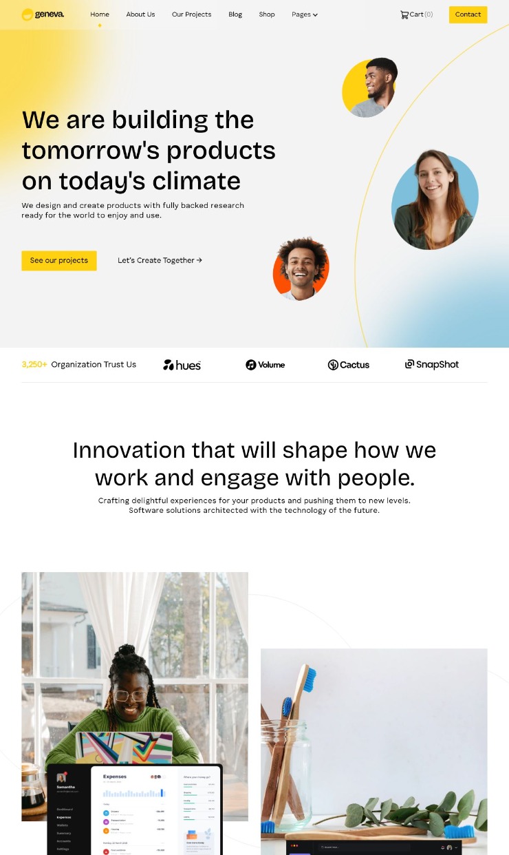 Geneva Agency — website design on Landdding