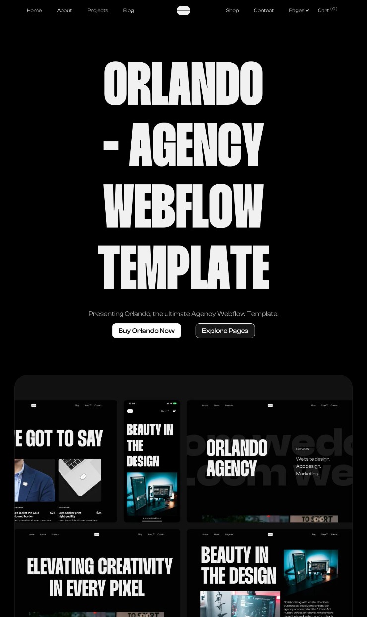 Orlando - Webflow Agency Template — website design on Landdding