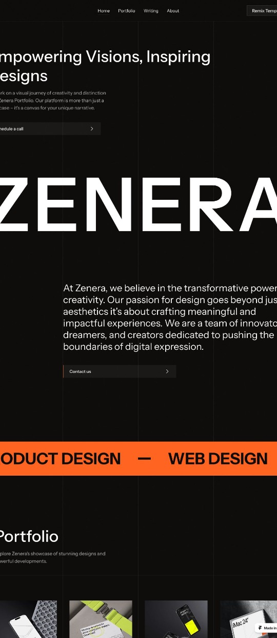 Zenera - Portfolio — website design on Landdding