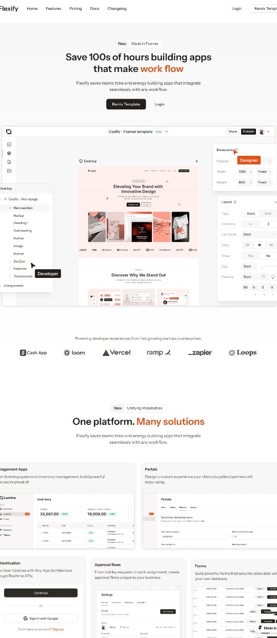 Flexify - Framer & Figma Template — website design on Landdding