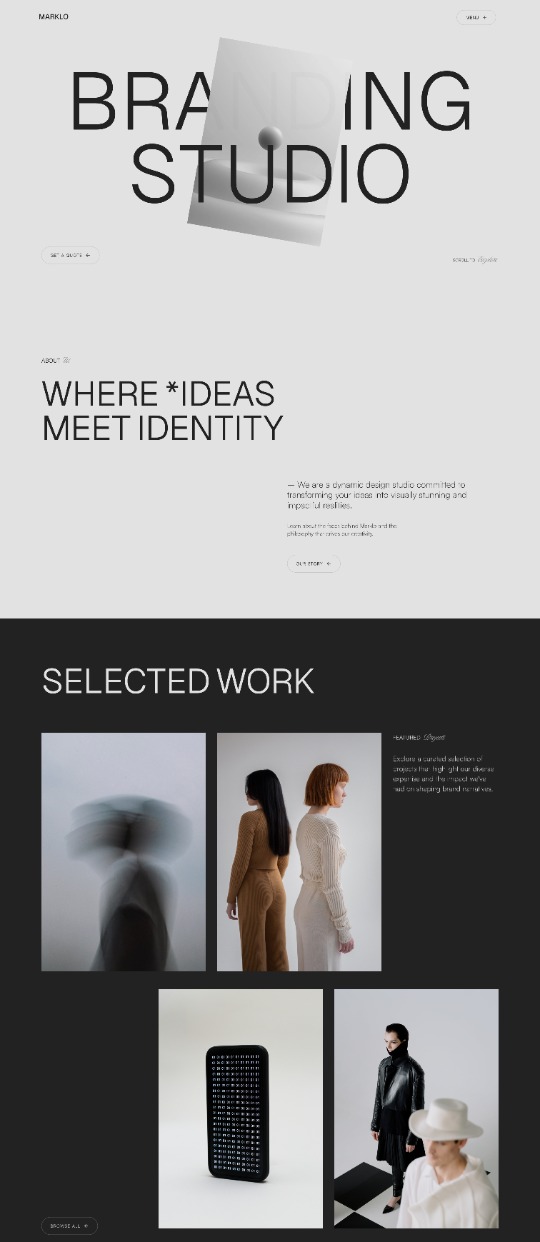 Marklo – Agency Webflow Template — website design on Landdding