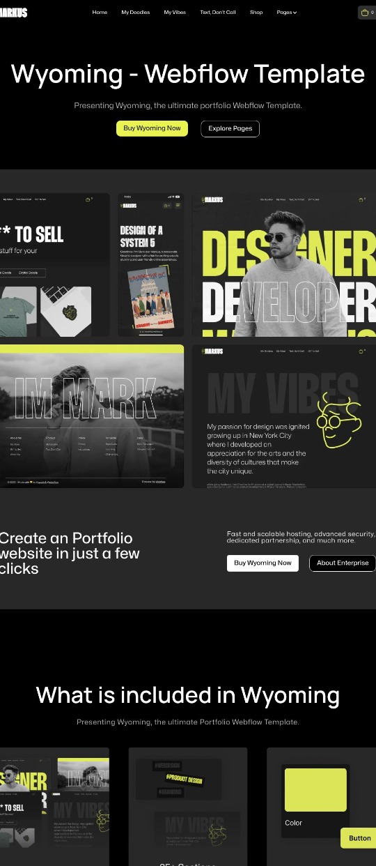 Wyoming Template — website design on Landdding