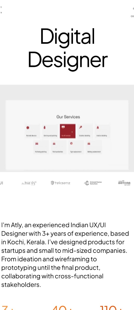 Portfolio Website — website design on Landdding