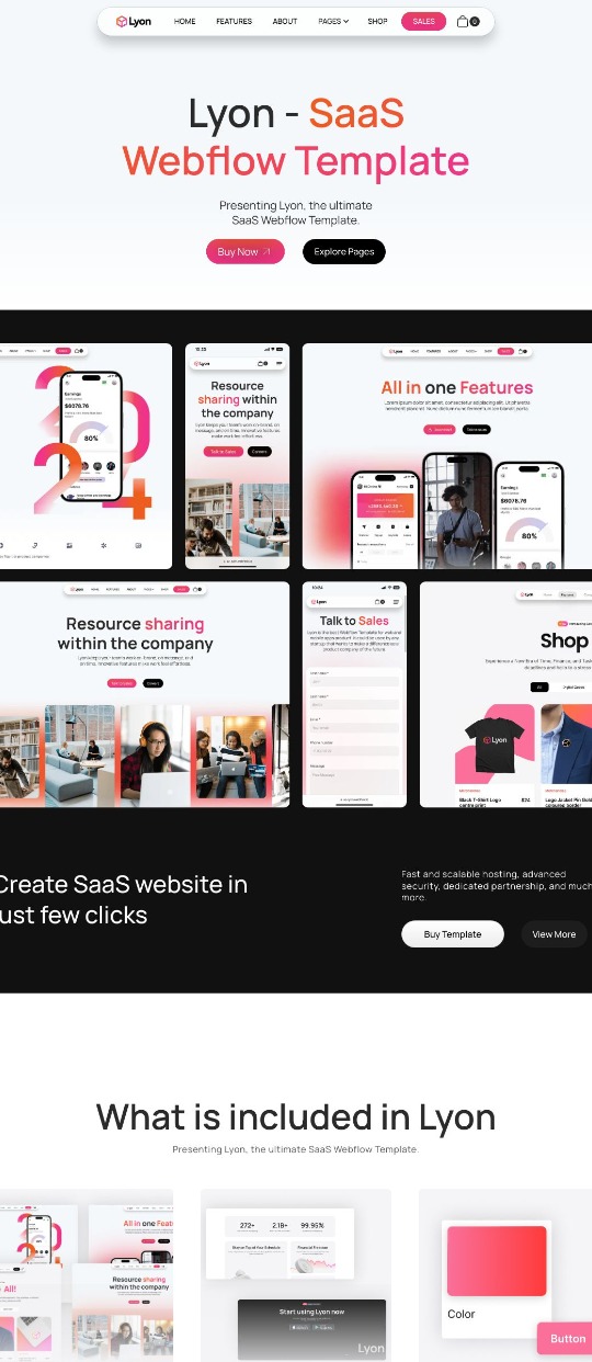 Lyon Template — website design on Landdding