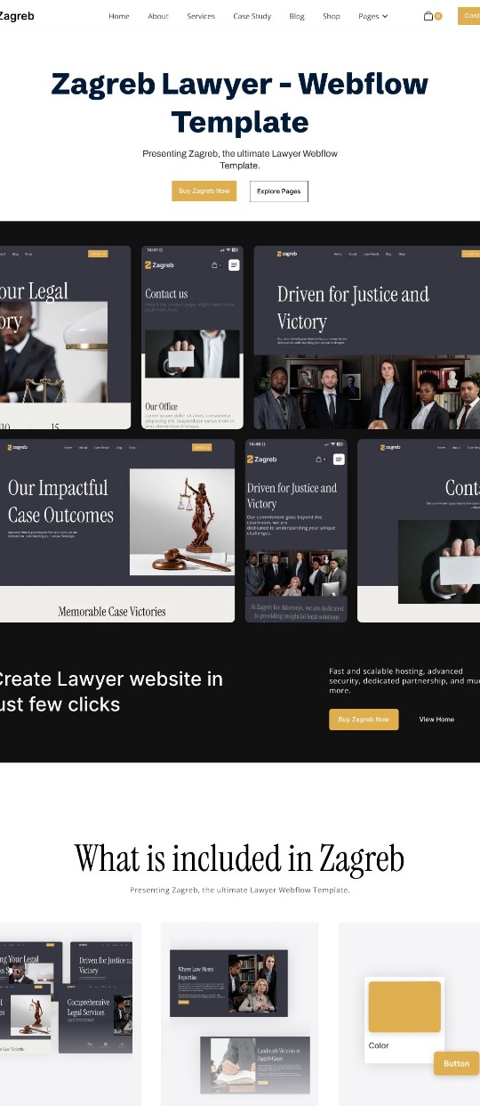Zagreb Template — website design on Landdding