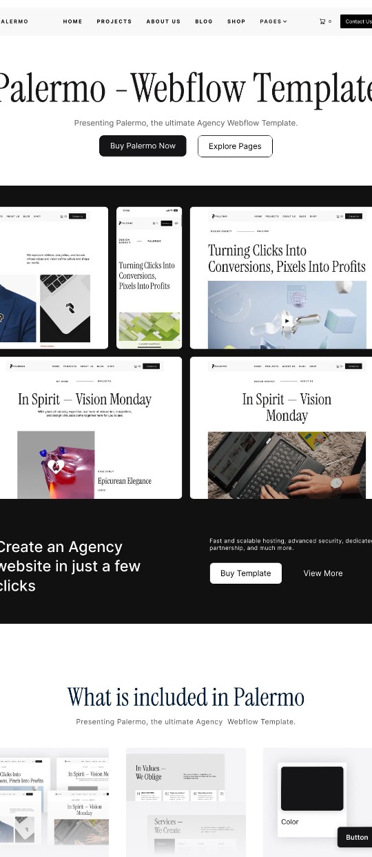 Palermo Agency — website design on Landdding
