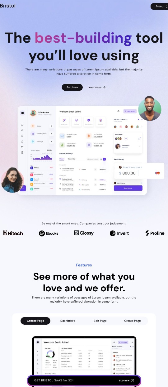 Bristol SAAS — website design on Landdding