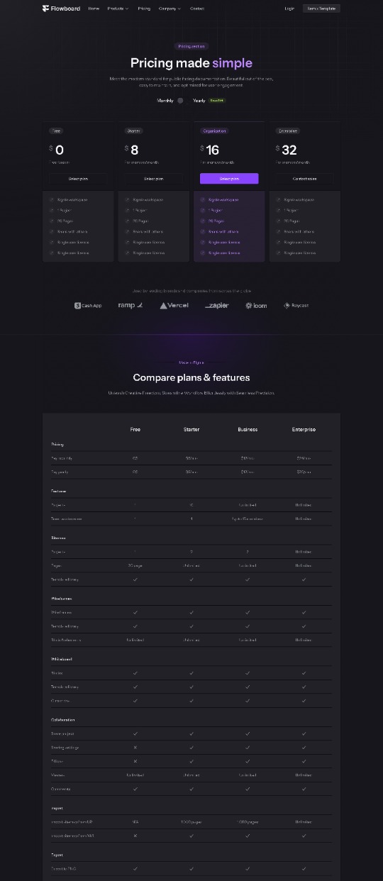 Flowboard - Framer Tempalte — website design on Landdding