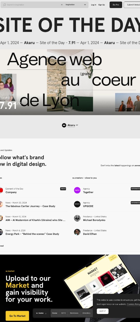 Awwwards — website design on Landdding