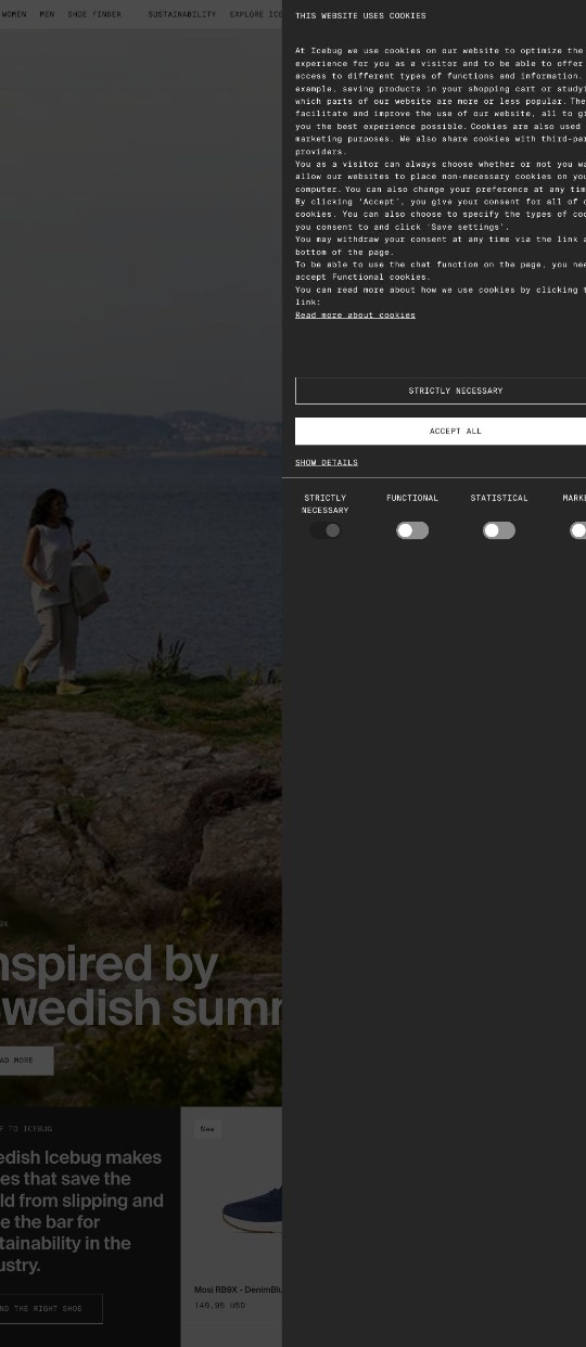 Icebug — website design on Landdding