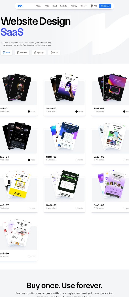 Wonderlist – SaaS template designs  — website design on Landdding