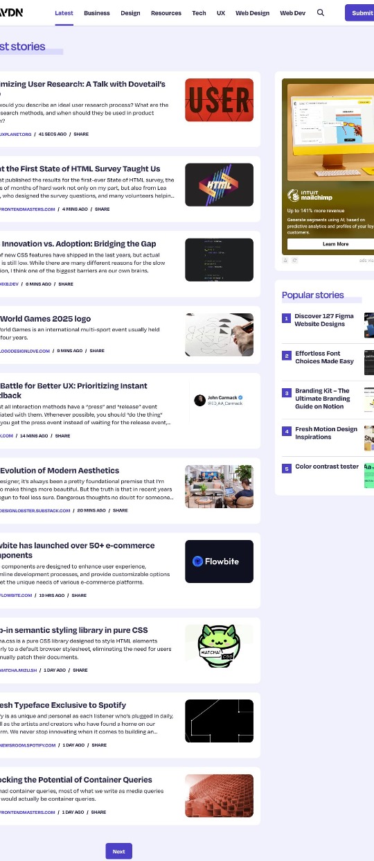 Web Designer News  — website design on Landdding
