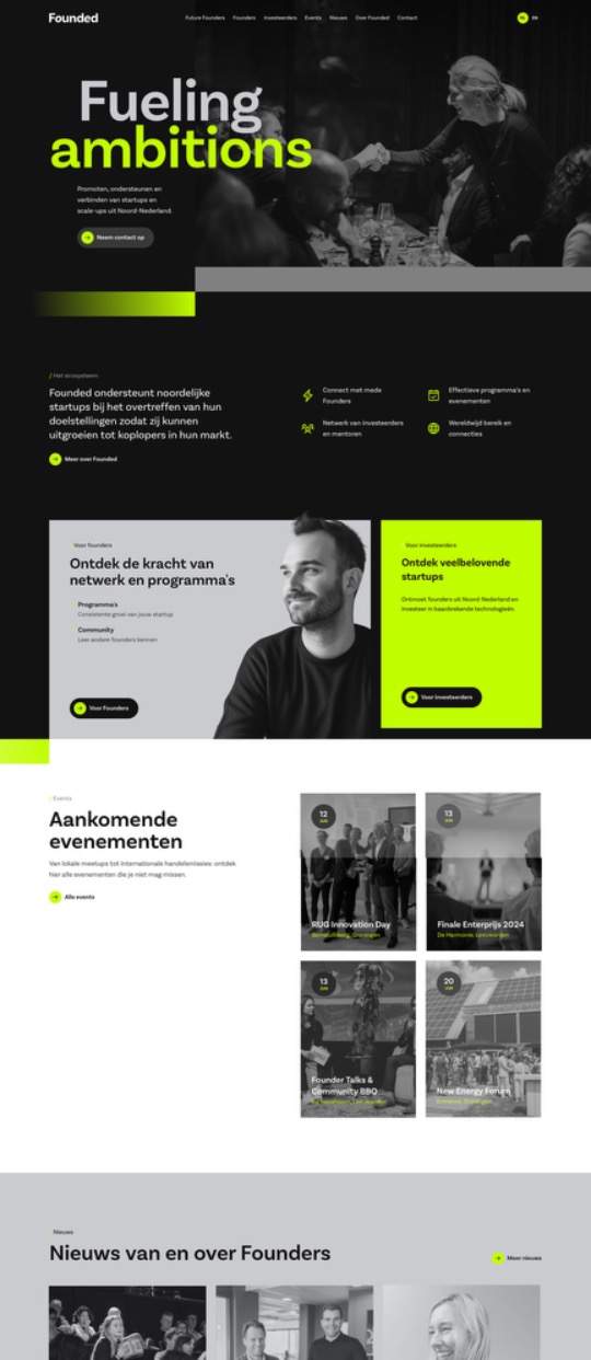 Founded — website design on Landdding
