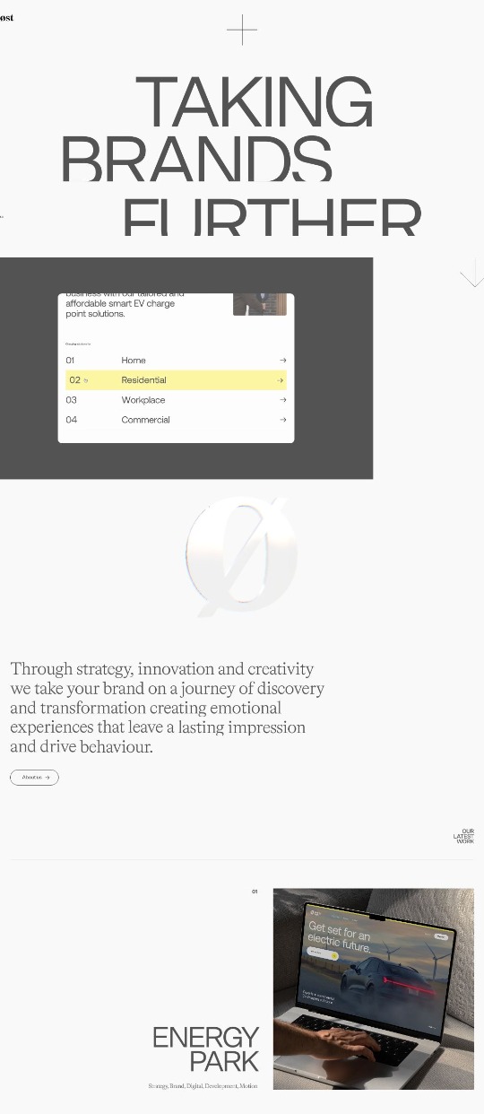 Outpost — website design on Landdding