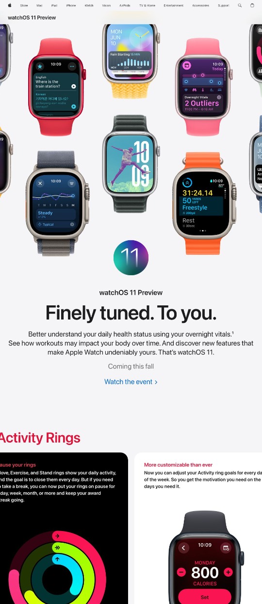 Apple Watch Landing page — website design on Landdding
