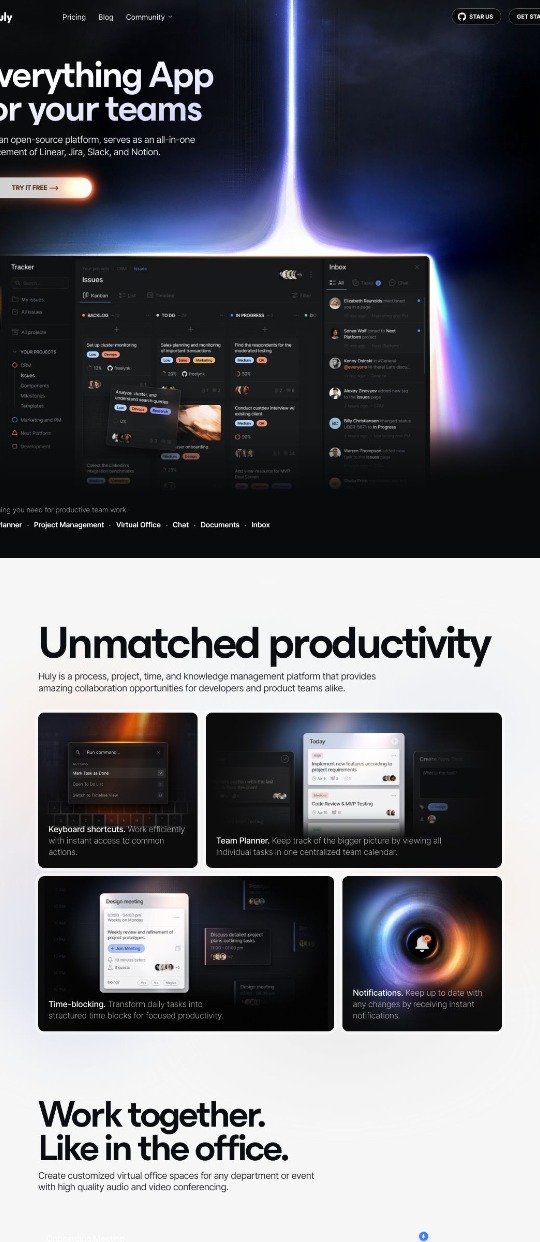 Huly.io — website design on Landdding