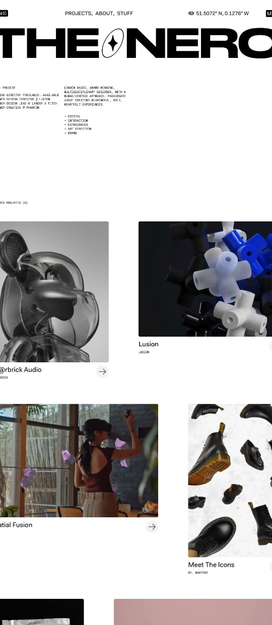 The Nero Design Website — website design on Landdding