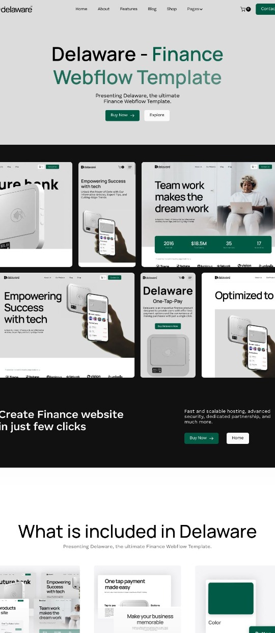 Delaware – Webflow template — website design on Landdding