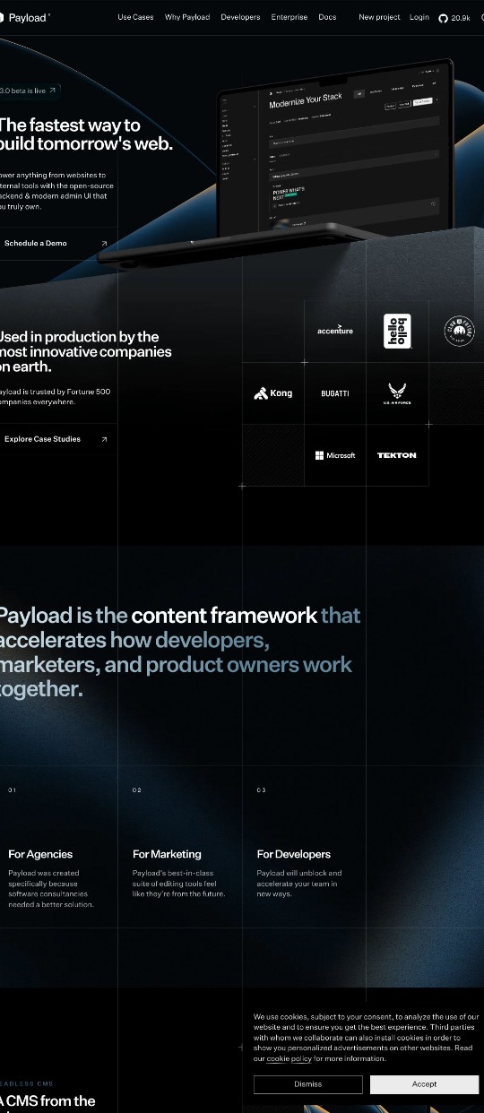 PayLoad Website — website design on Landdding