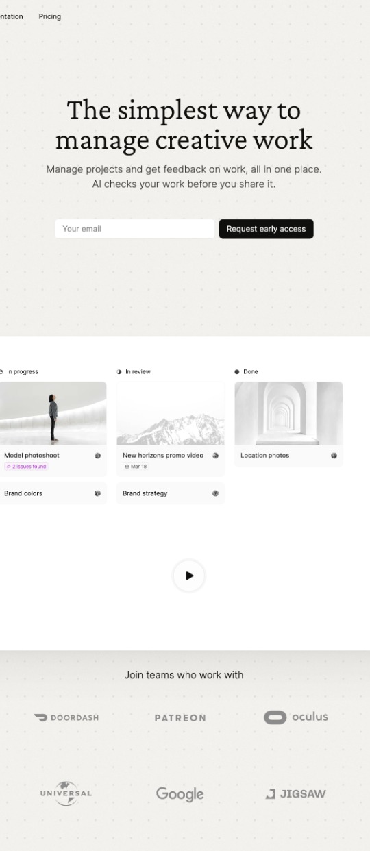 Workflow — website design on Landdding
