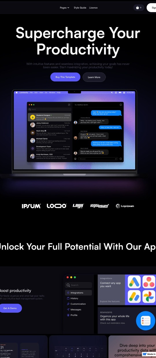 Luminocity - Technology Website Template — website design on Landdding