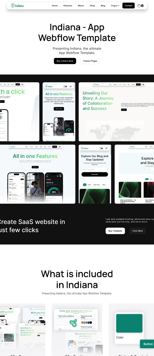 Webflow template for App — website design on Landdding