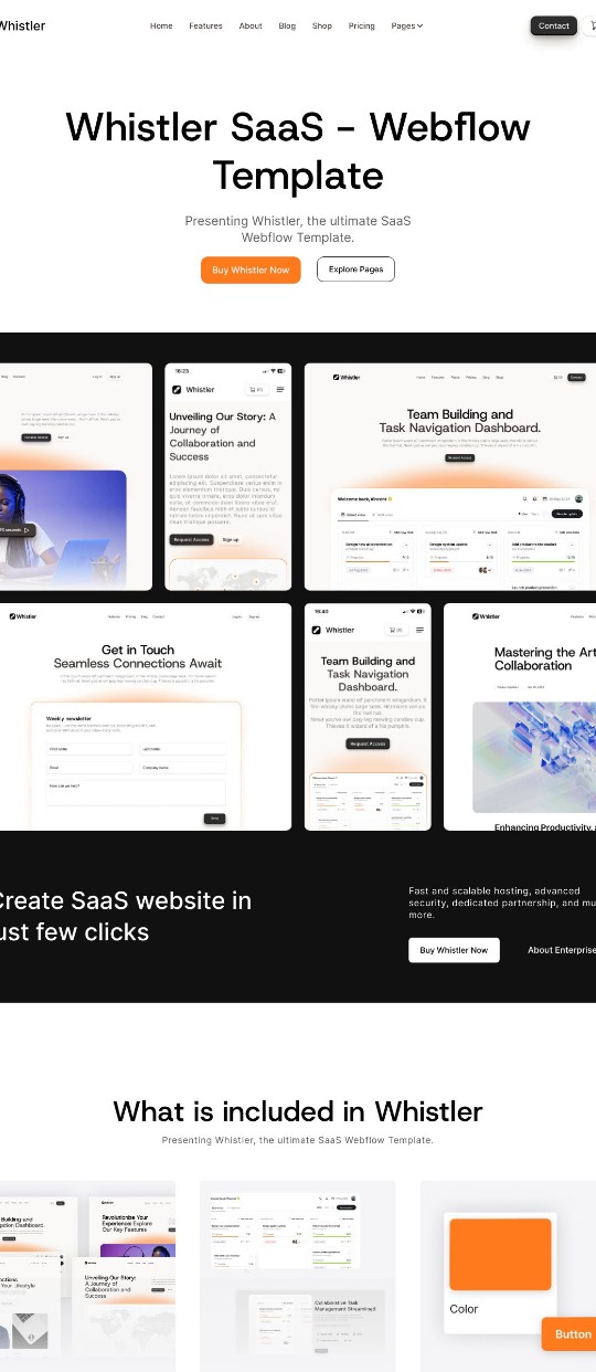 Webflow Template for SaaS Agencies — website design on Landdding