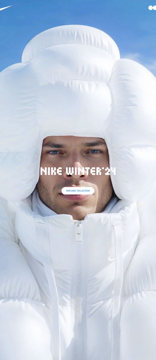 Nike Winter website design — website design on Landdding