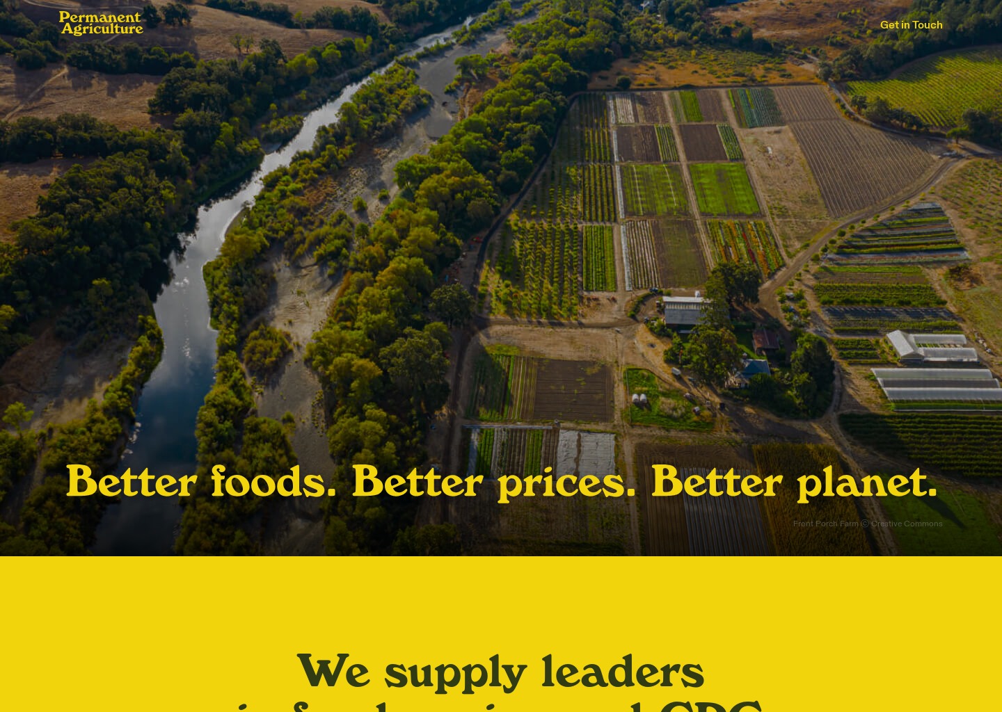 Permanent Agriculture — website design on Landdding