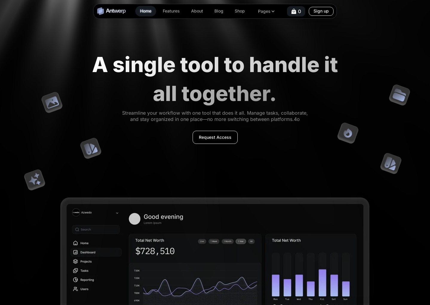 Antwerp - SaaS Webflow Template — website design on Landdding