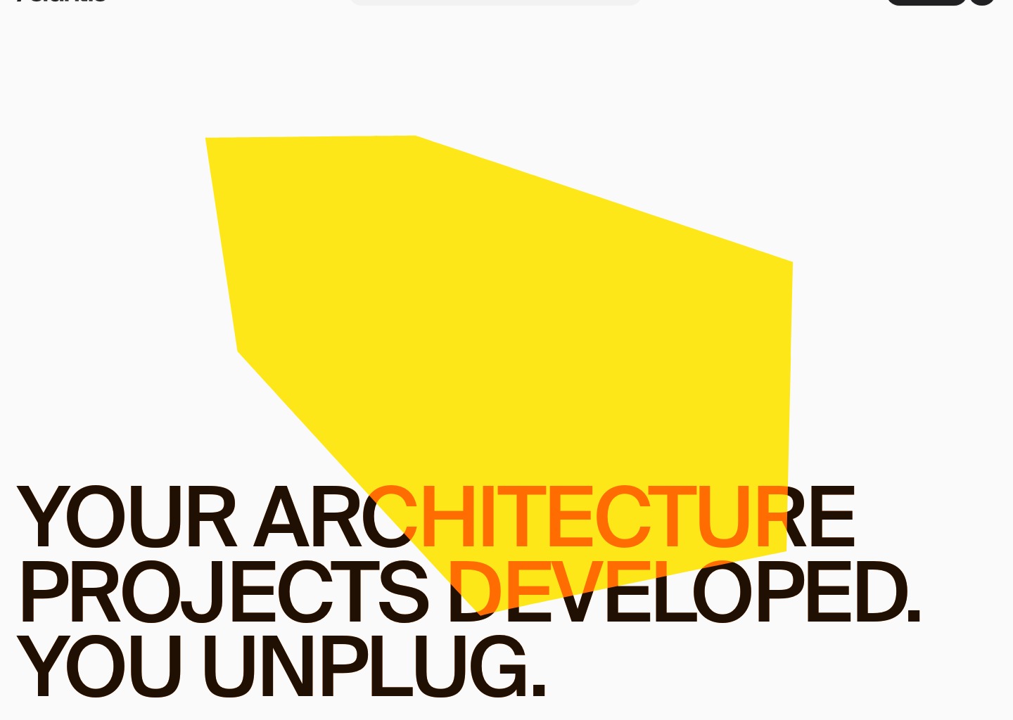 slantis: Your Architecture Projects Developed. You unplug. — website design on Landdding