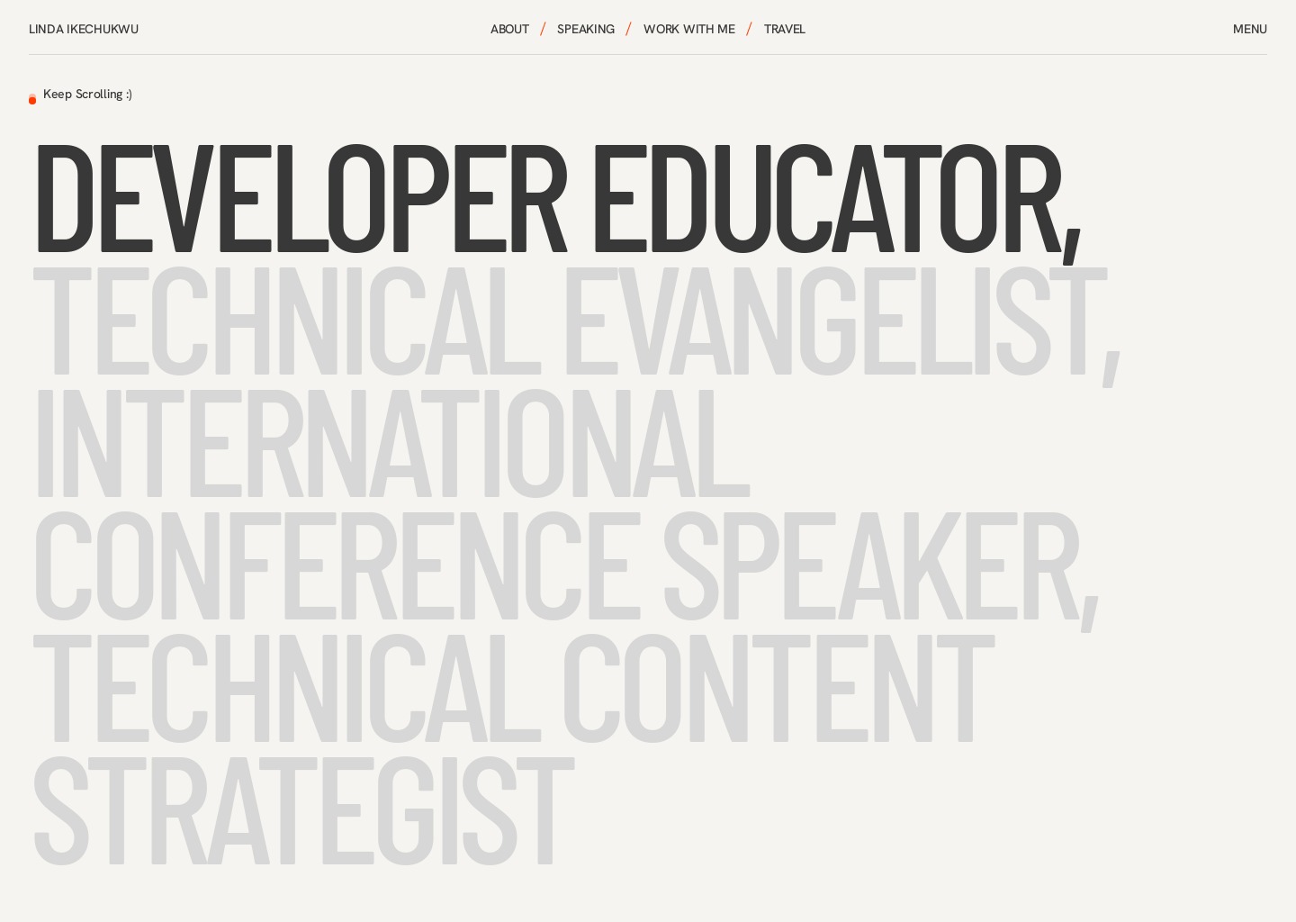 Linda Ikechukwu — website design on Landdding