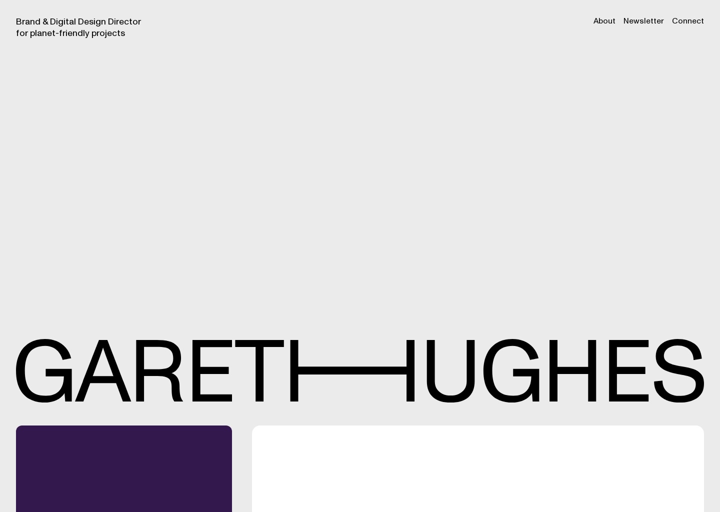Gareth Hughes • Design Director — website design on Landdding