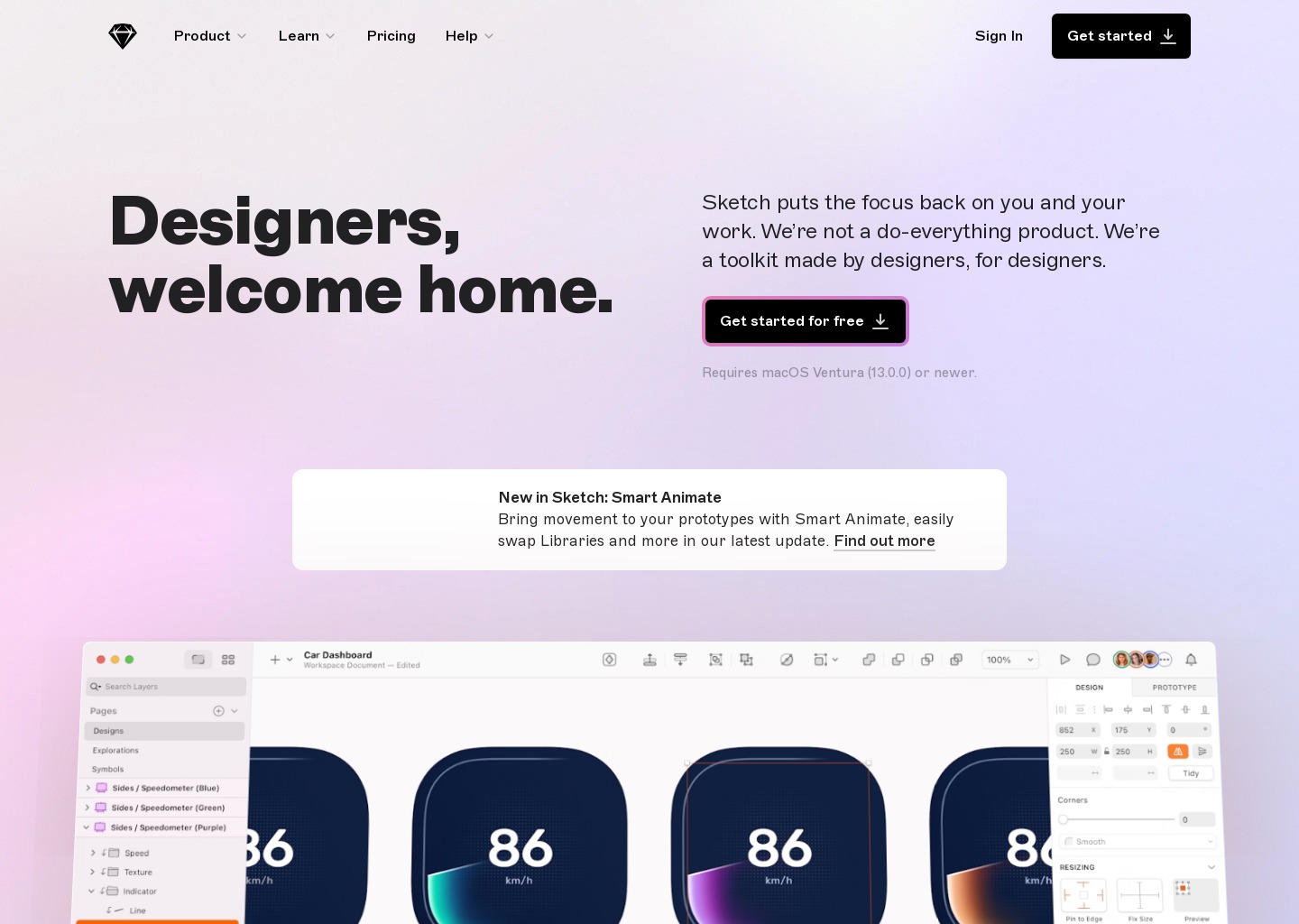 Sketch · Design, prototype, collaborate and handoff — website design on Landdding