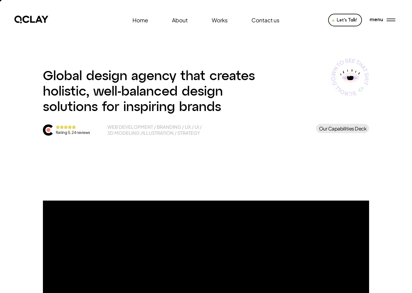 QClay | Creative Design and Development Agency — website design on Landdding