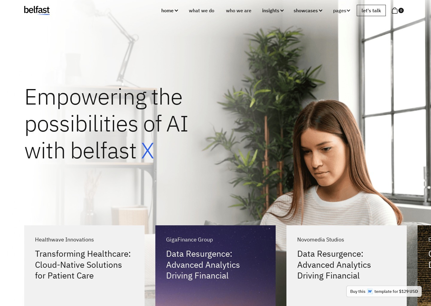 Belfast - Webflow Agency Template — website design on Landdding