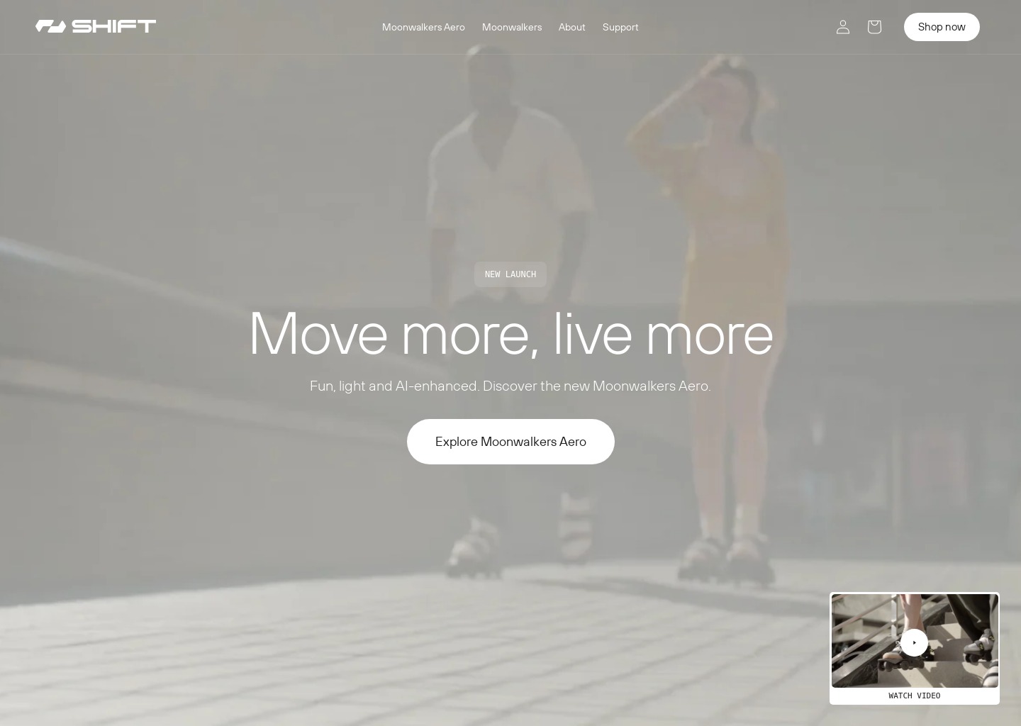 Shift Robotics — website design on Landdding