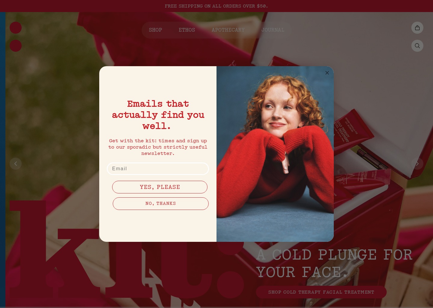 kit: | Modern formulas for all skinkind — website design on Landdding