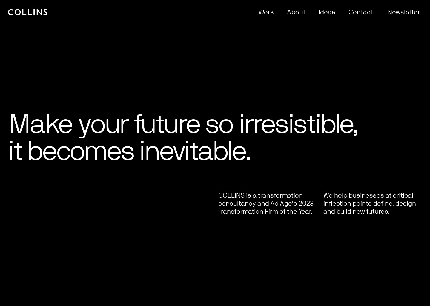 We are COLLINS — website design on Landdding