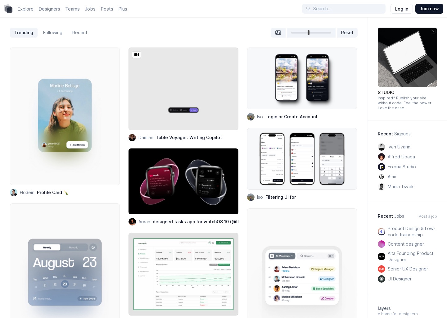 Explore | Layers — website design on Landdding