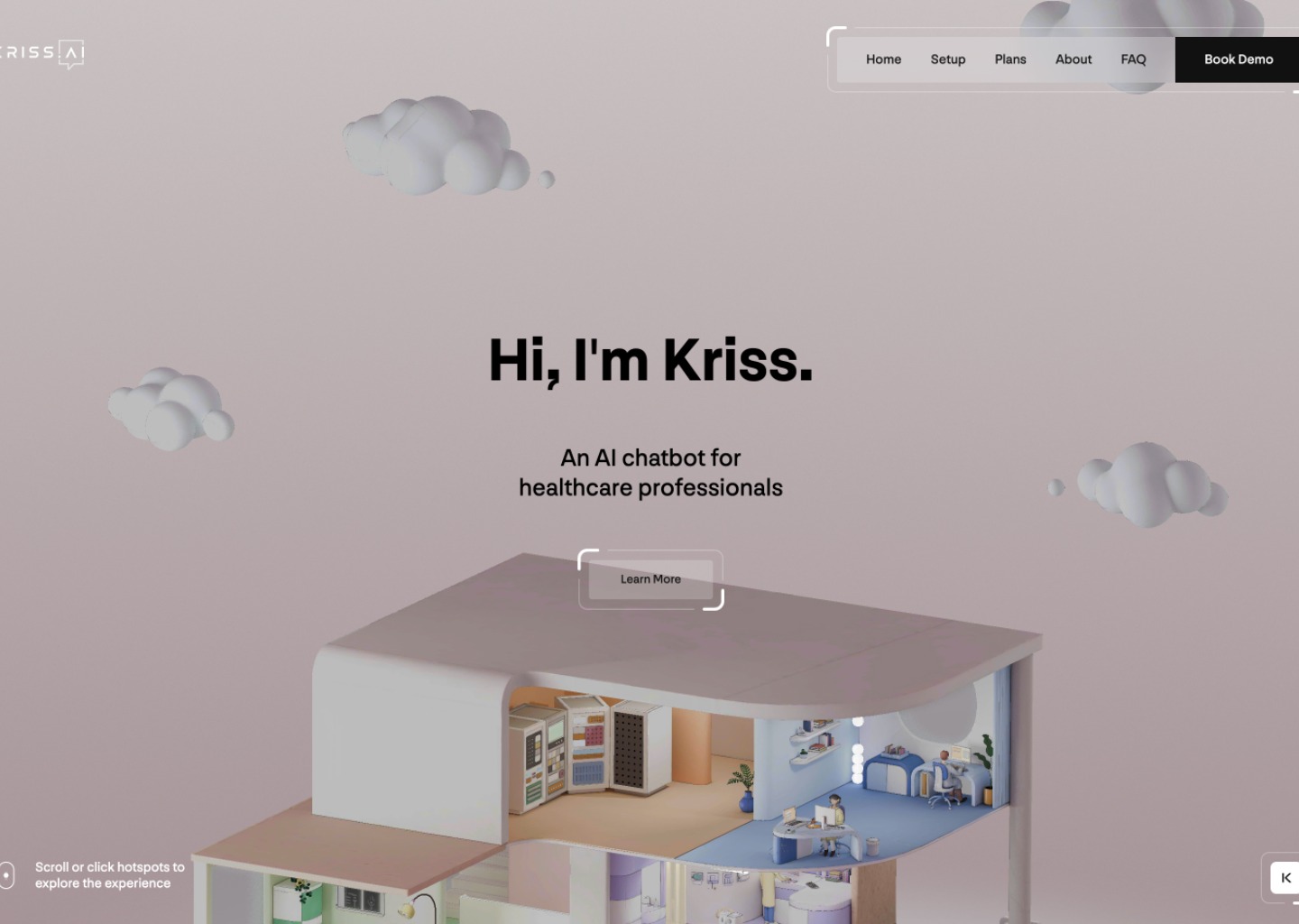 Kriss.ai — website design on Landdding