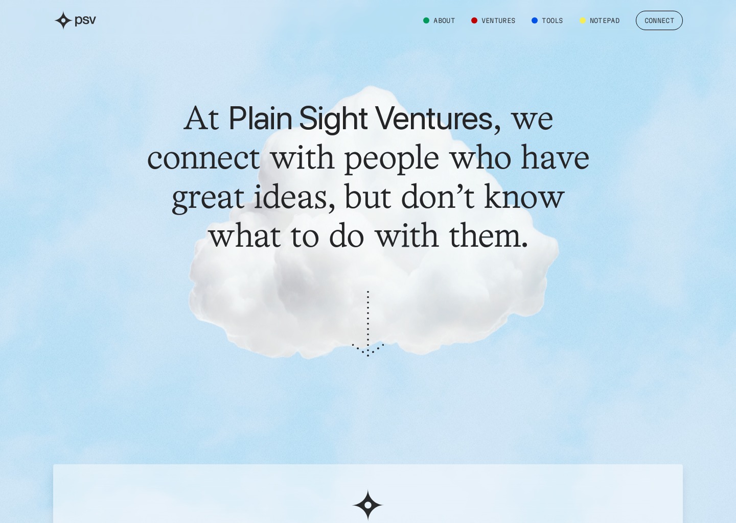 Plain Sight Ventures | A B2B SaaS Venture Studio — website design on Landdding