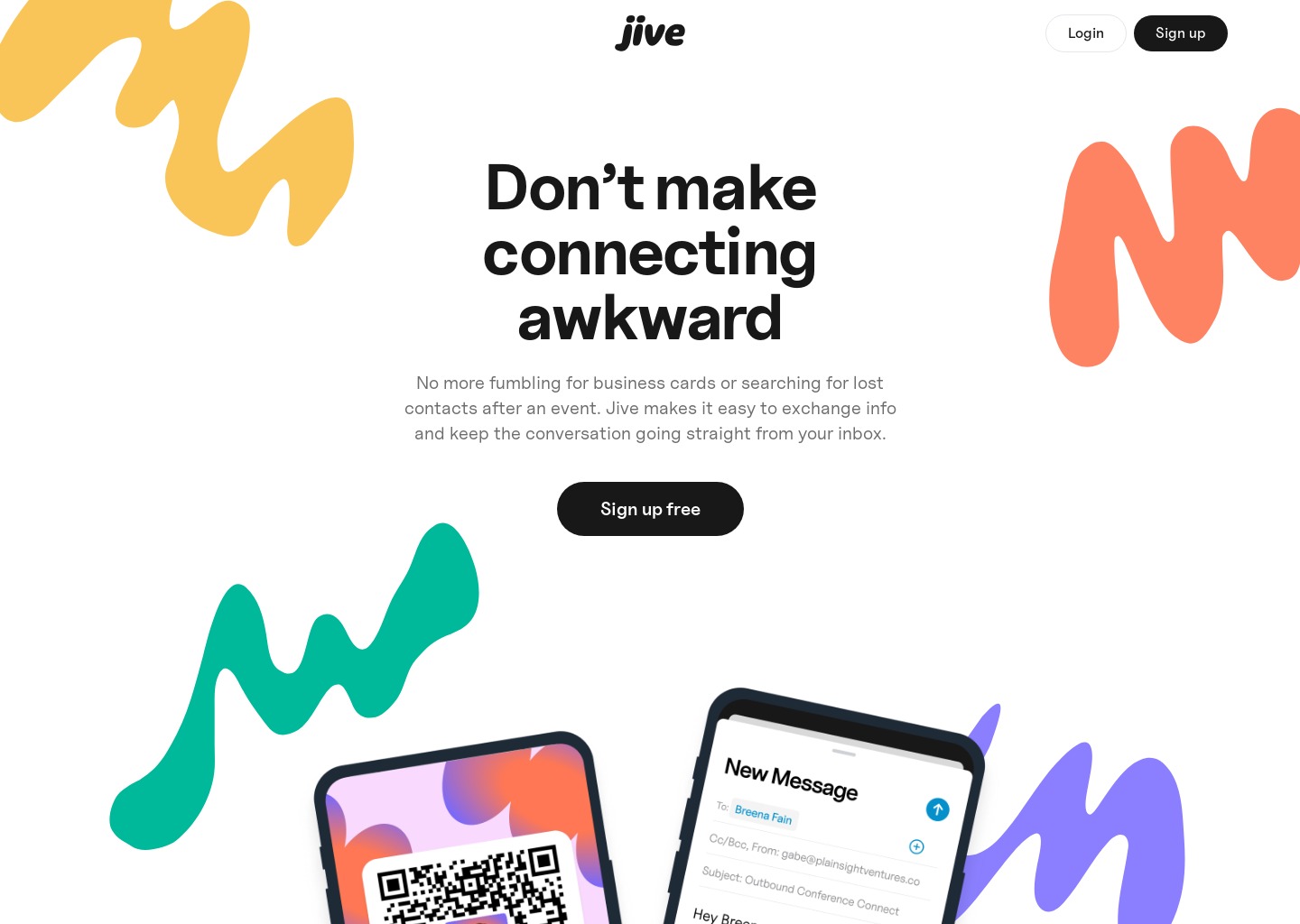 Jive — website design on Landdding