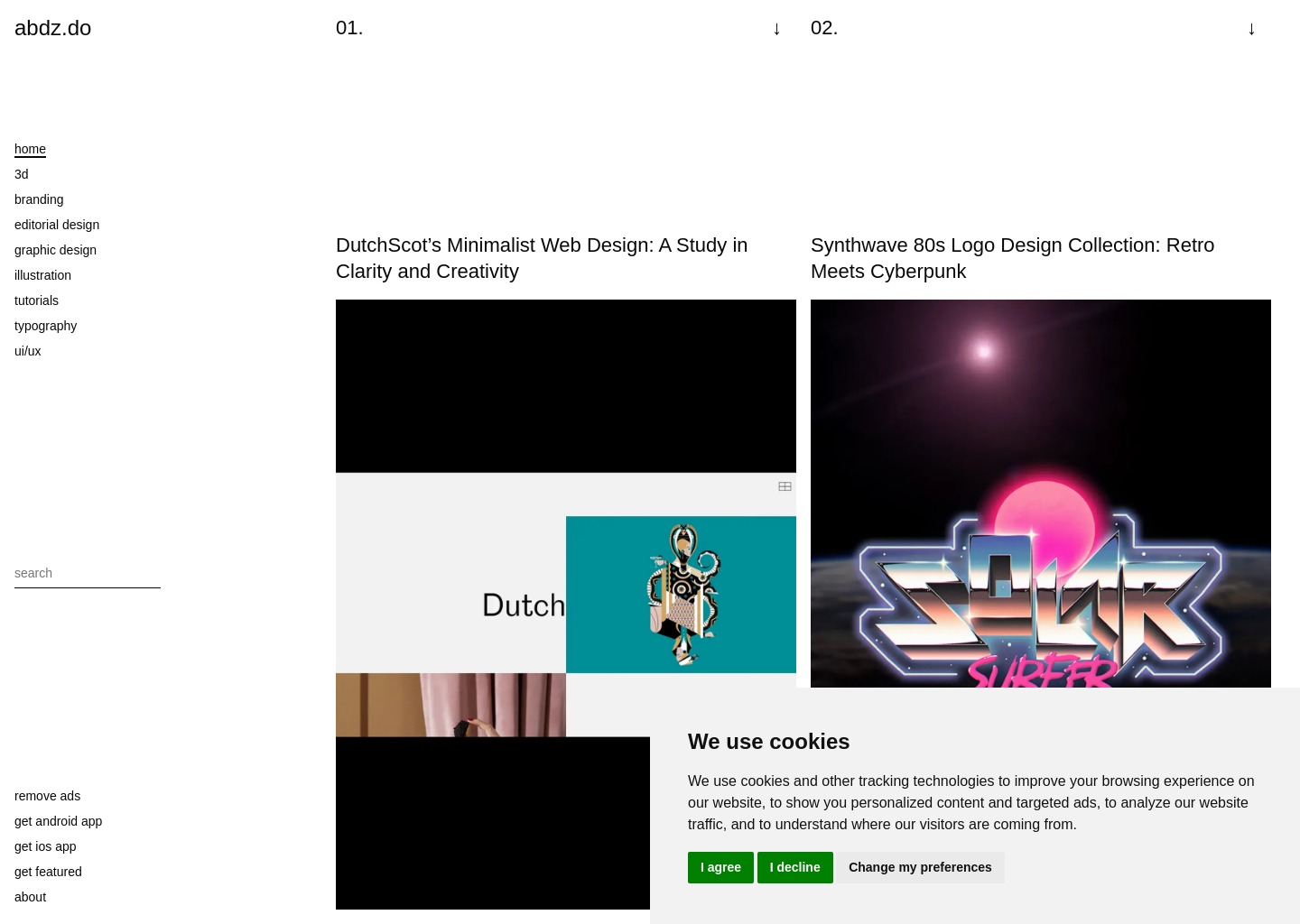 abduzeedo — website design on Landdding